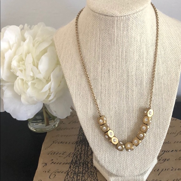 J. Crew Gold Bead Necklace